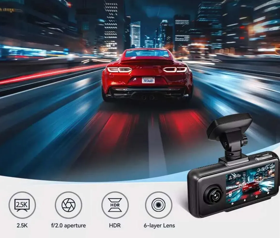 A6 3CH 2K Touch Wifi GPS 64gb dashcam