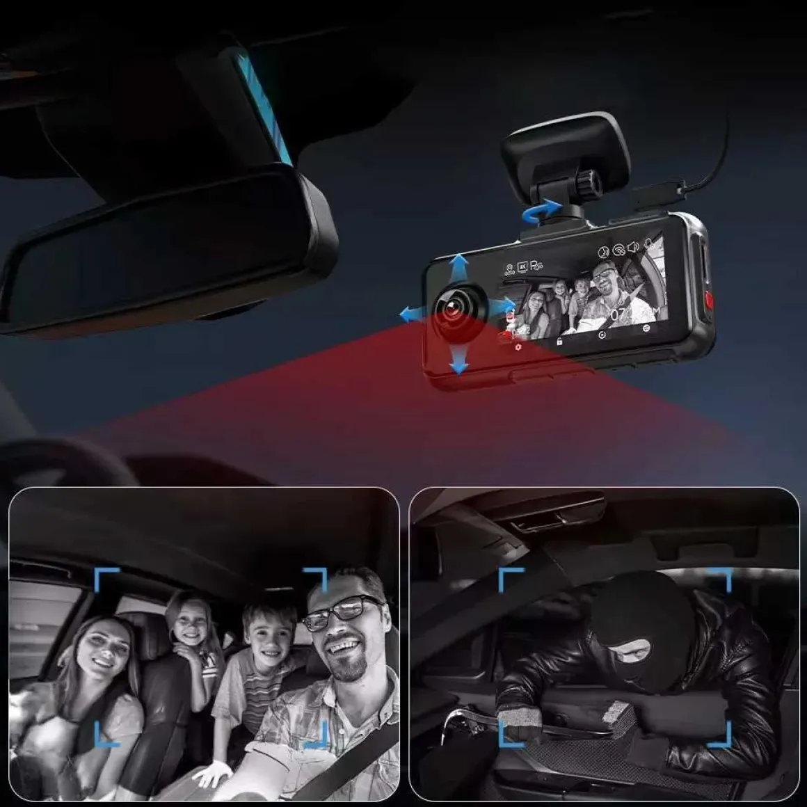 A6 3CH 2K Touch Wifi GPS 64gb dashcam