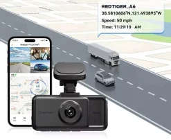 A6 3CH 2K Touch Wifi GPS 64gb dashcam