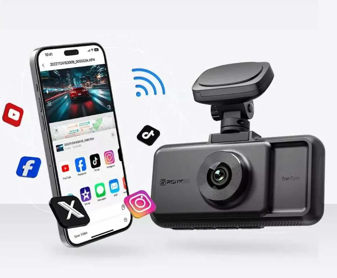 A6 3CH 2K Touch Wifi GPS 64gb dashcam