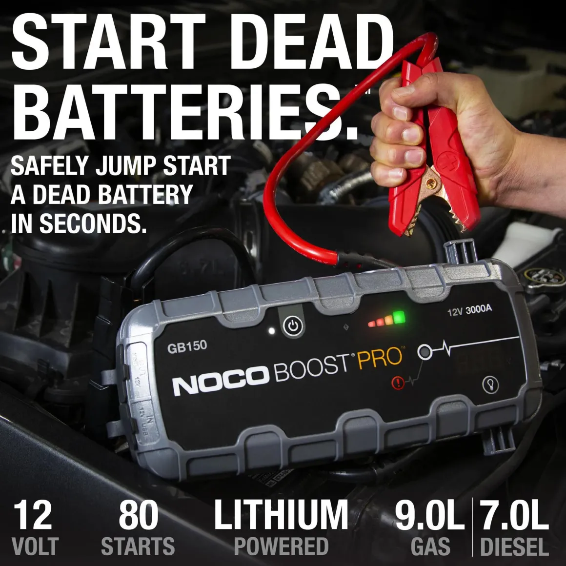 3000A Jumpstarter voor 12V accu met USB