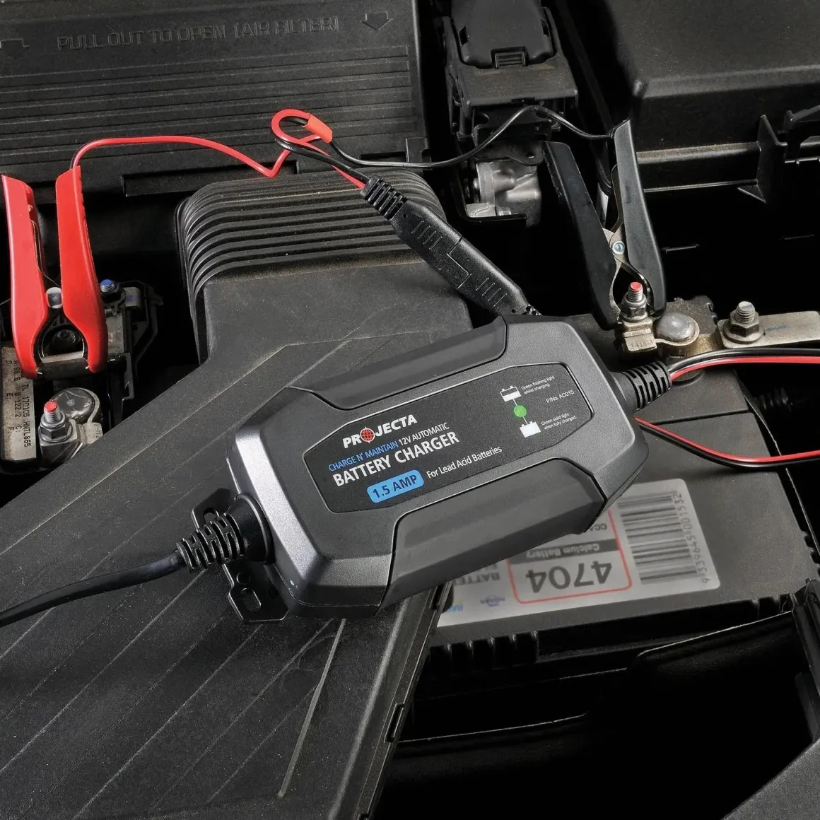 AC015 4 fase Automatisch acculader 1,5A, 12V