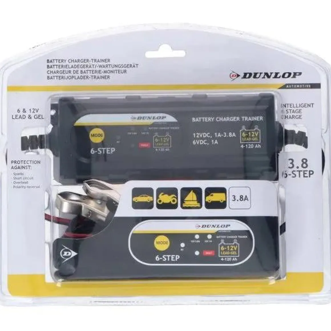 Acculader 6/12V 6 fasen IP65