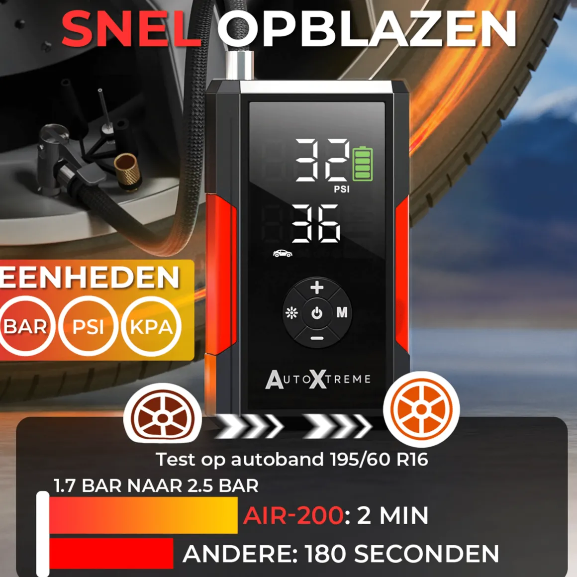 Air-200 - Luchtcompressor & Elektrische fietspomp