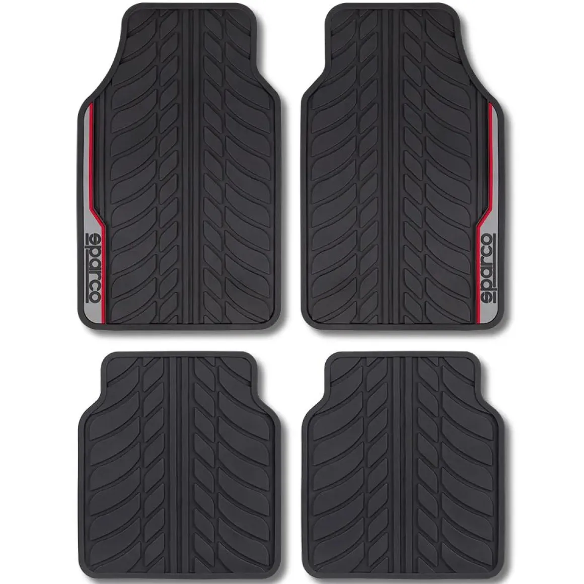 Automatten set - Rubber - Rood
