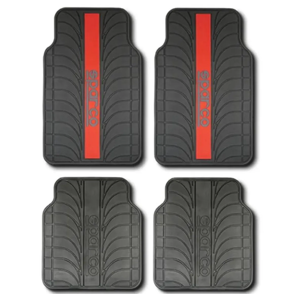 Automatten Set Sparco Rubber - Rood