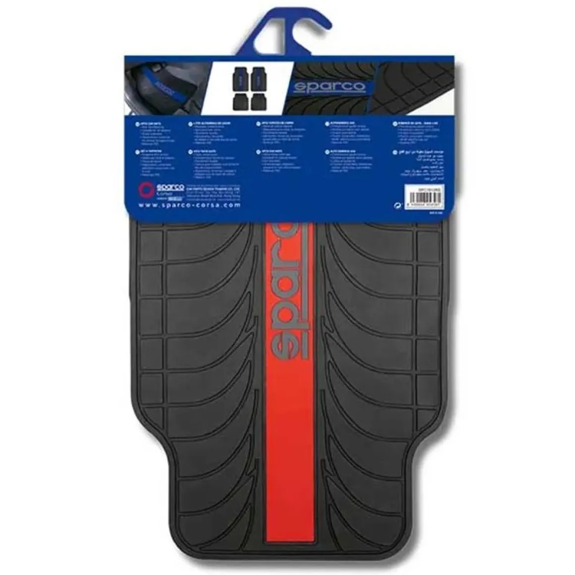 Automatten Set Sparco Rubber - Rood