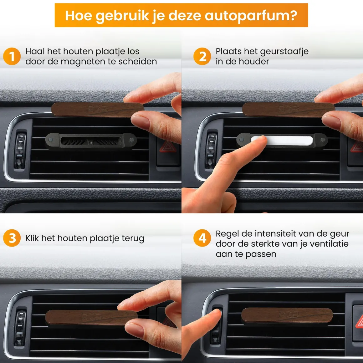 Autoparfum met houder incl. 2 Geurstaafjes