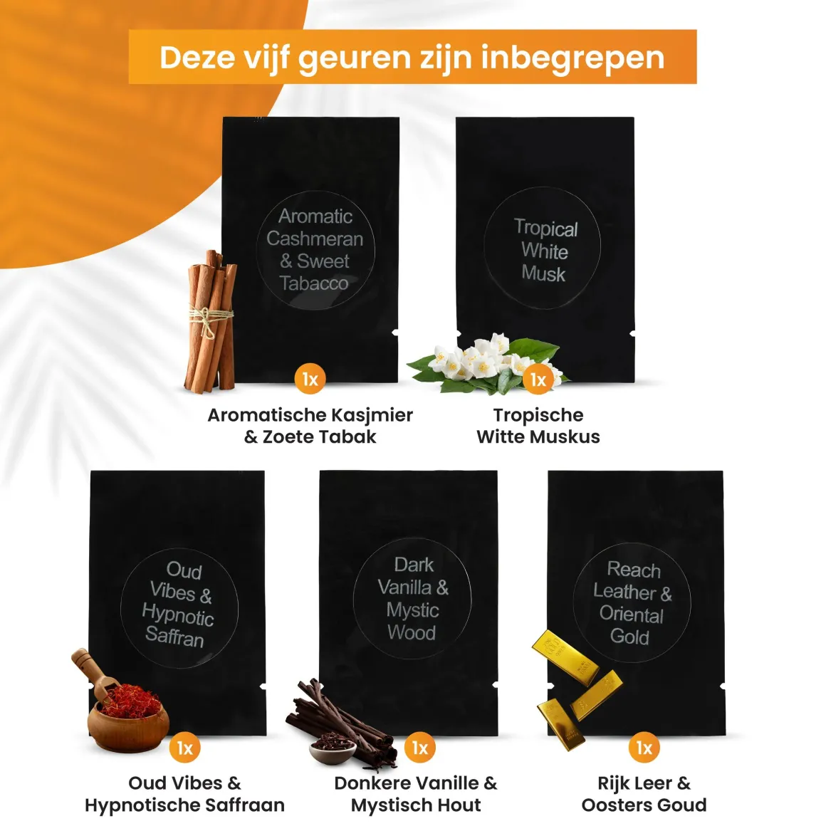 Autoparfum Navulling - Combiset Van 5 Geuren