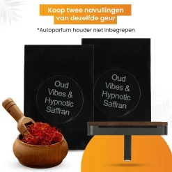 Autoparfum Navulling - Oud Vibes & Saffraan