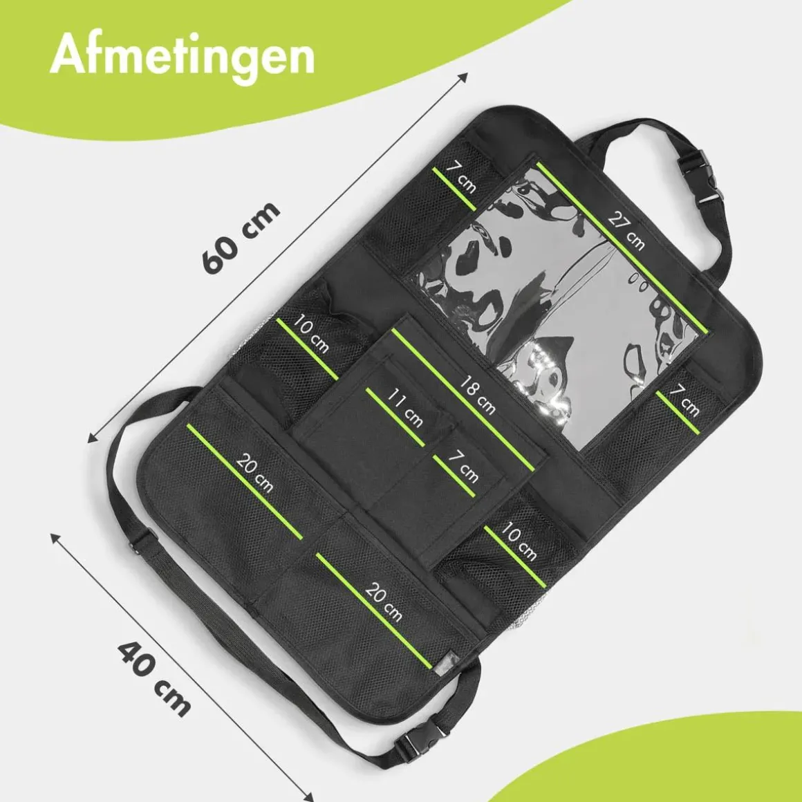 Autostoel Organizer met Tablethouder - 2-Pack