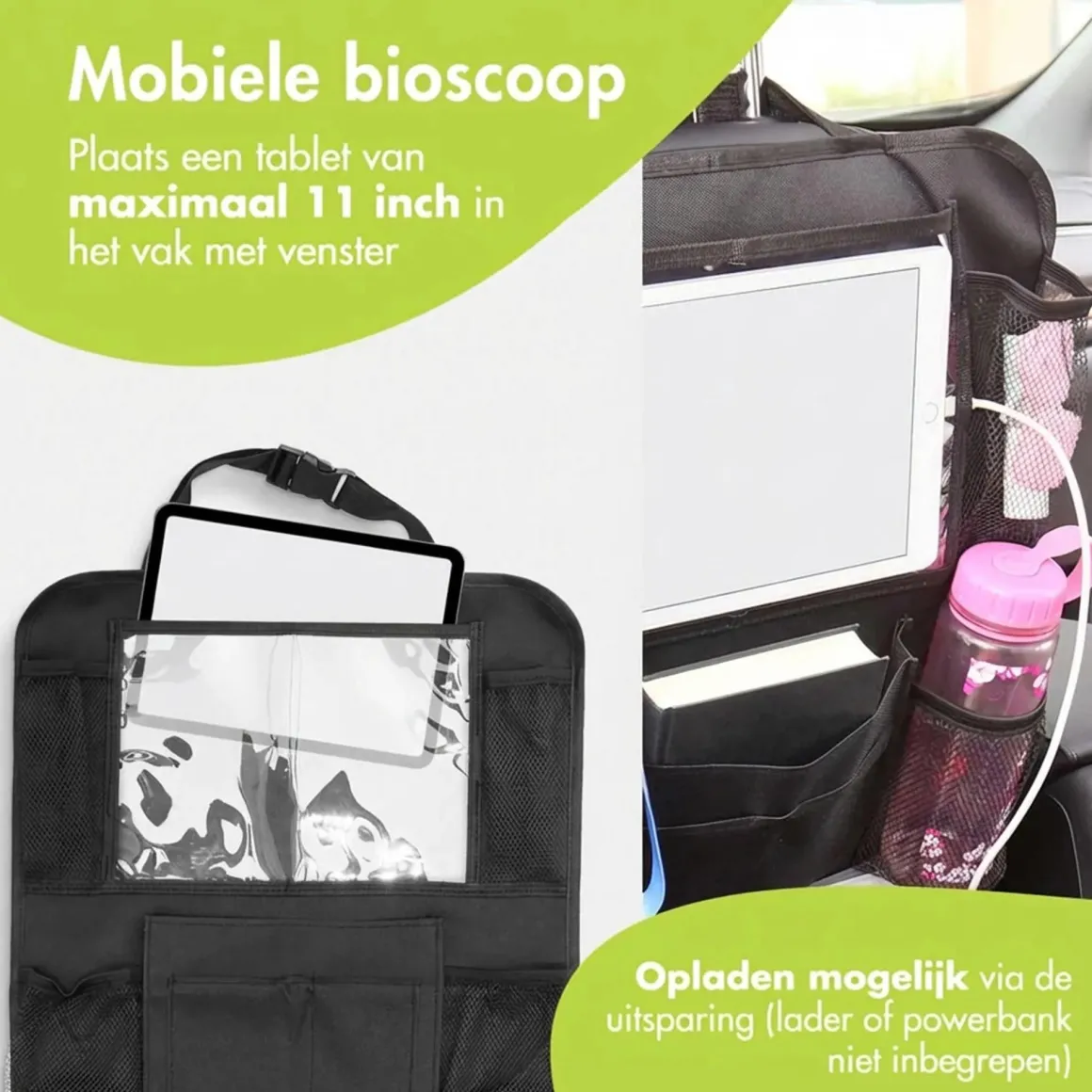 Autostoel Organizer met Tablethouder - 2-Pack