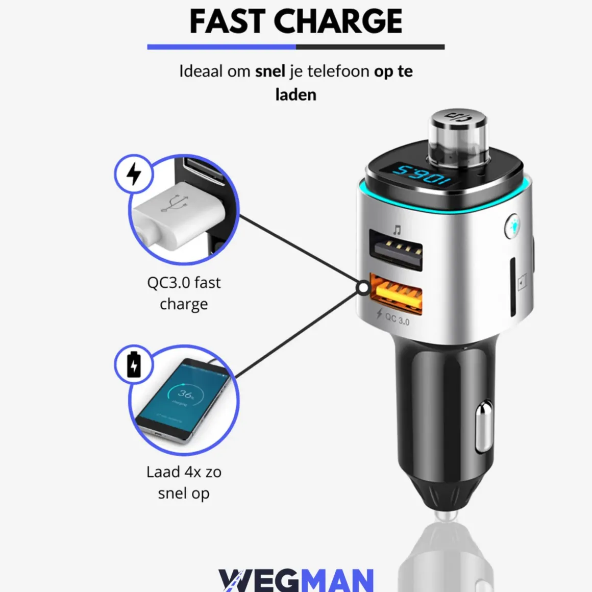 Bluetooth FM Transmitter - Carkit