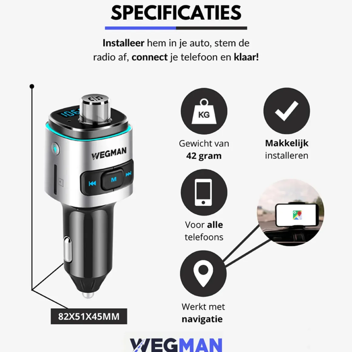 Bluetooth FM Transmitter - Carkit