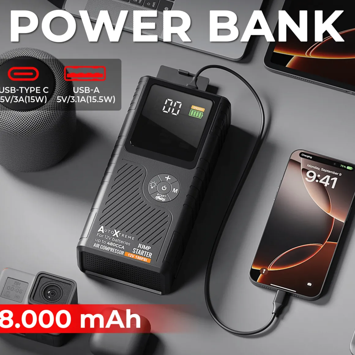 Boost Air Micro - Compressor Jumpstarter - 480CCA