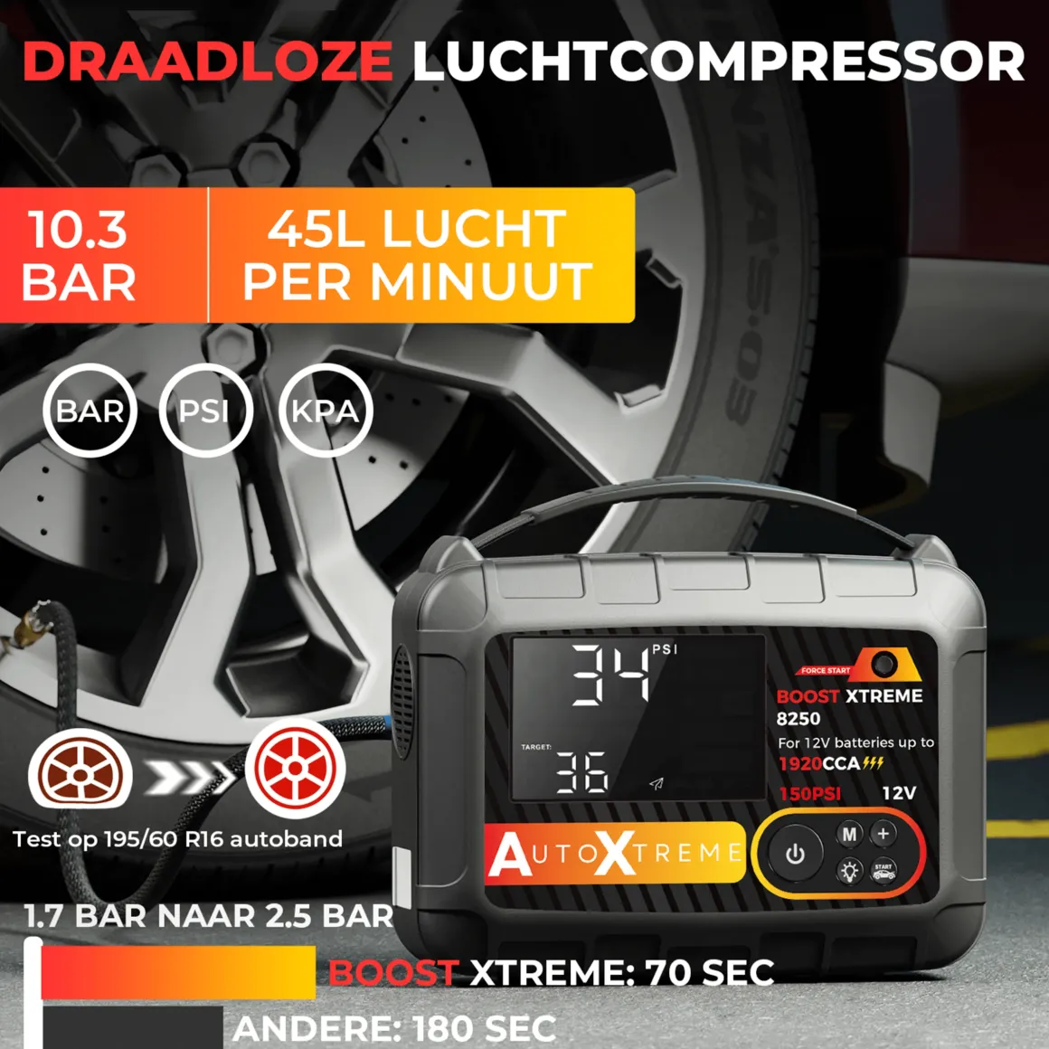 Boost Xtreme - Compressor Jumpstarter - 1920CCA