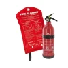 Brandblusser met manometer 1 kg met blusdeken