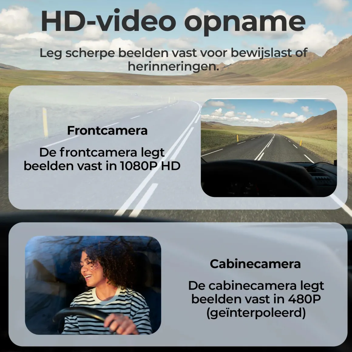 CCT2500 Dashcam - FullHD - Dual - 120° Groothoek