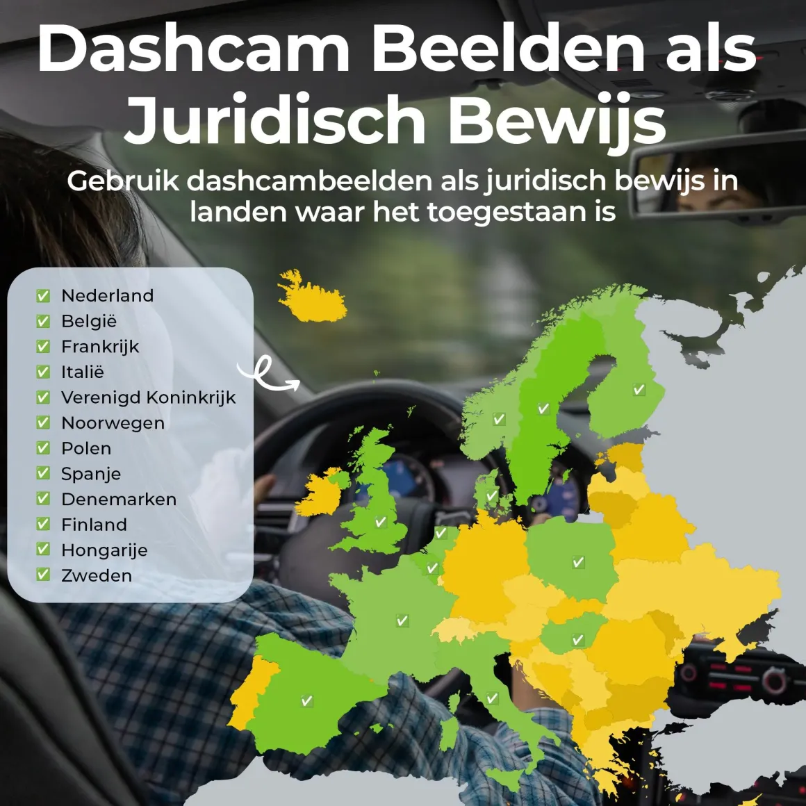CCT2500 Dashcam - FullHD - Dual - 120° Groothoek