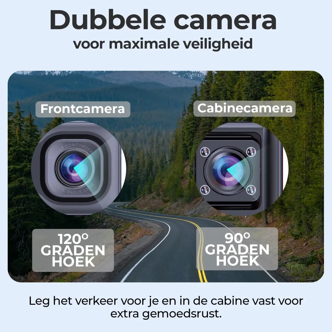CCT2500 Dashcam - FullHD - Dual - 120° Groothoek