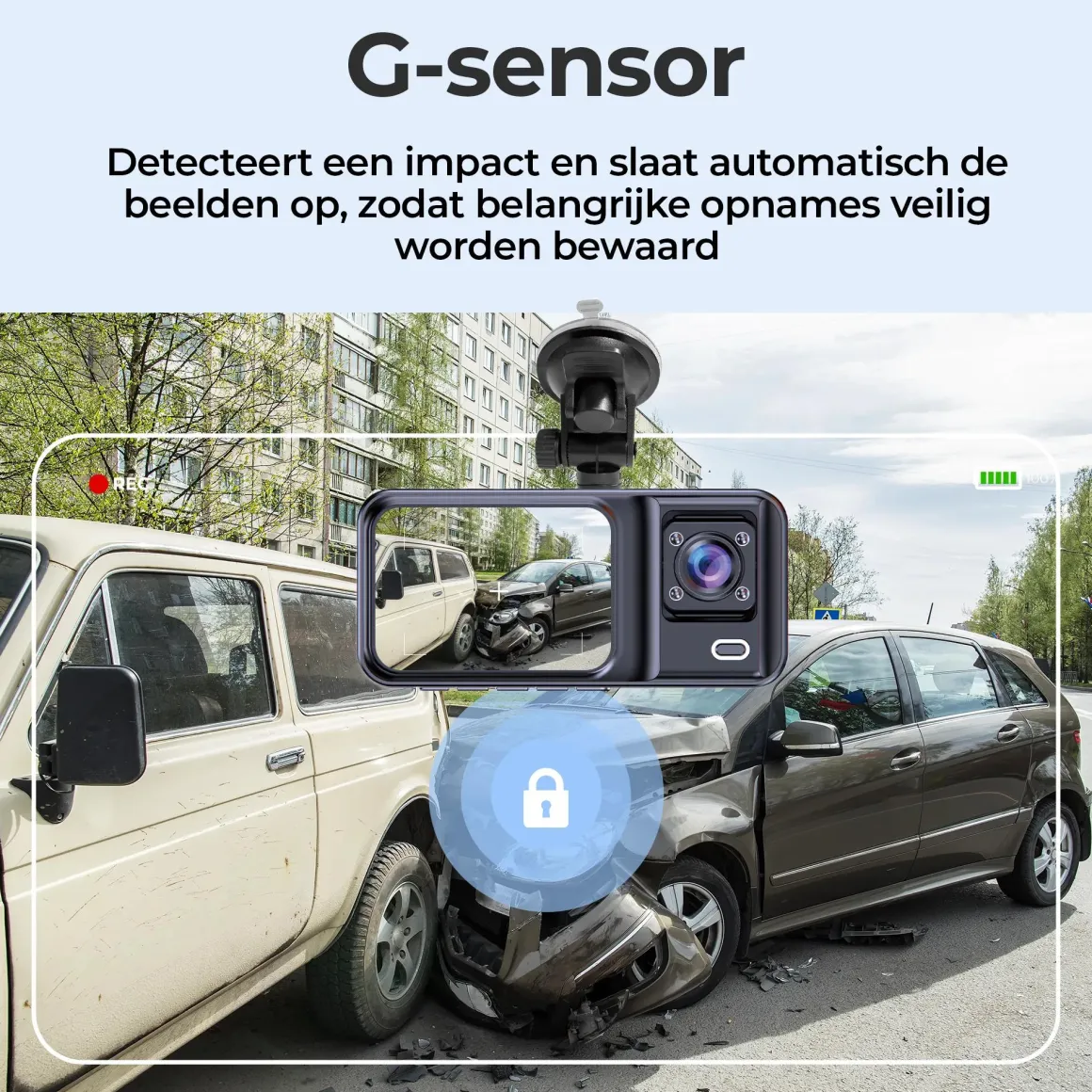 CCT2500 Dashcam - FullHD - Dual - 120° Groothoek