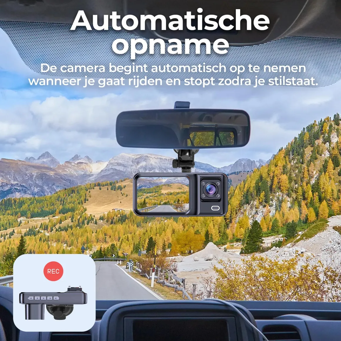 CCT2500 Dashcam - FullHD - Dual - 120° Groothoek