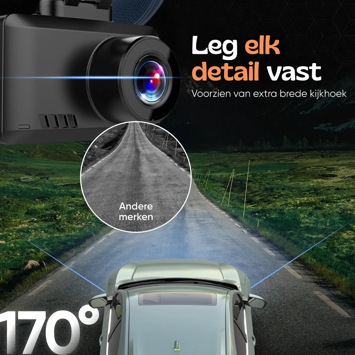 1CH Dashcam - WiFi GPS 4K 64GB - T8 Pro Dashcam