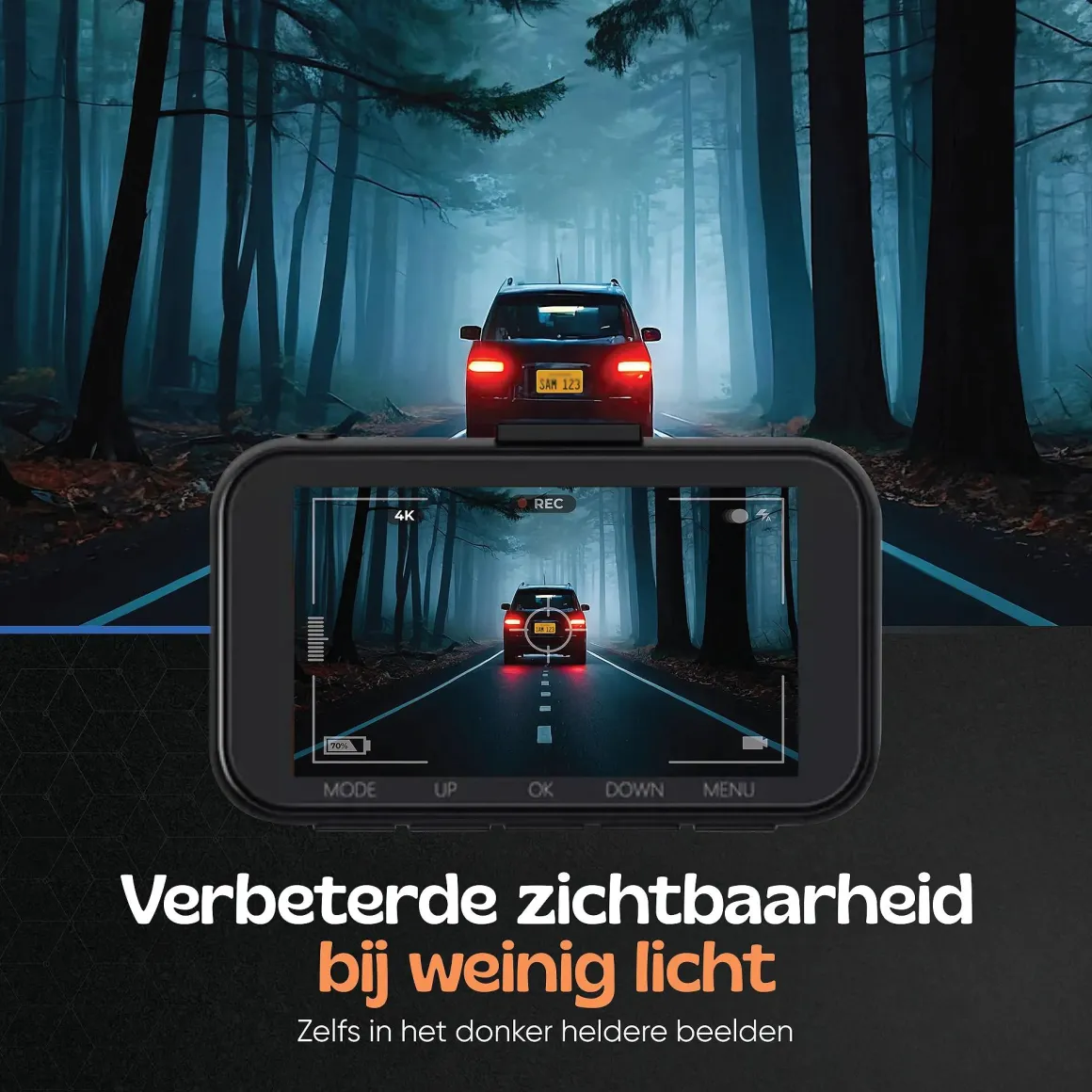 2CH Dashcam - WiFi GPS 4K 64GB - D1 Pro Dashcam