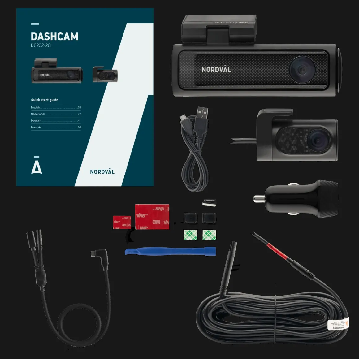 DC202-2CH Dashcam 4K 64GB