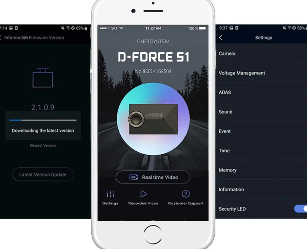 D-Force S1 4CH Wifi GPS Cloud 128gb dashcam