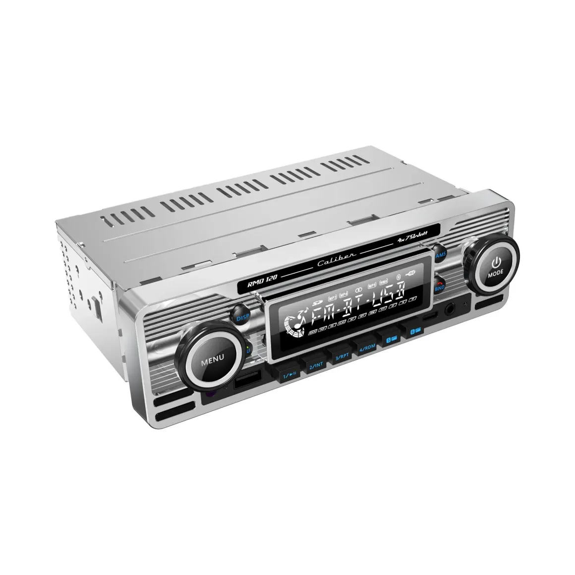 1-DIN Retro Autoradio Bluetooth USB-C AUX
