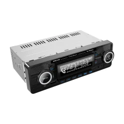 1-DIN Retro Autoradio Zwart Bluetooth USB-C