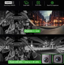 E360 Cloud 5K 2CH Wifi GPS 360 dashcam