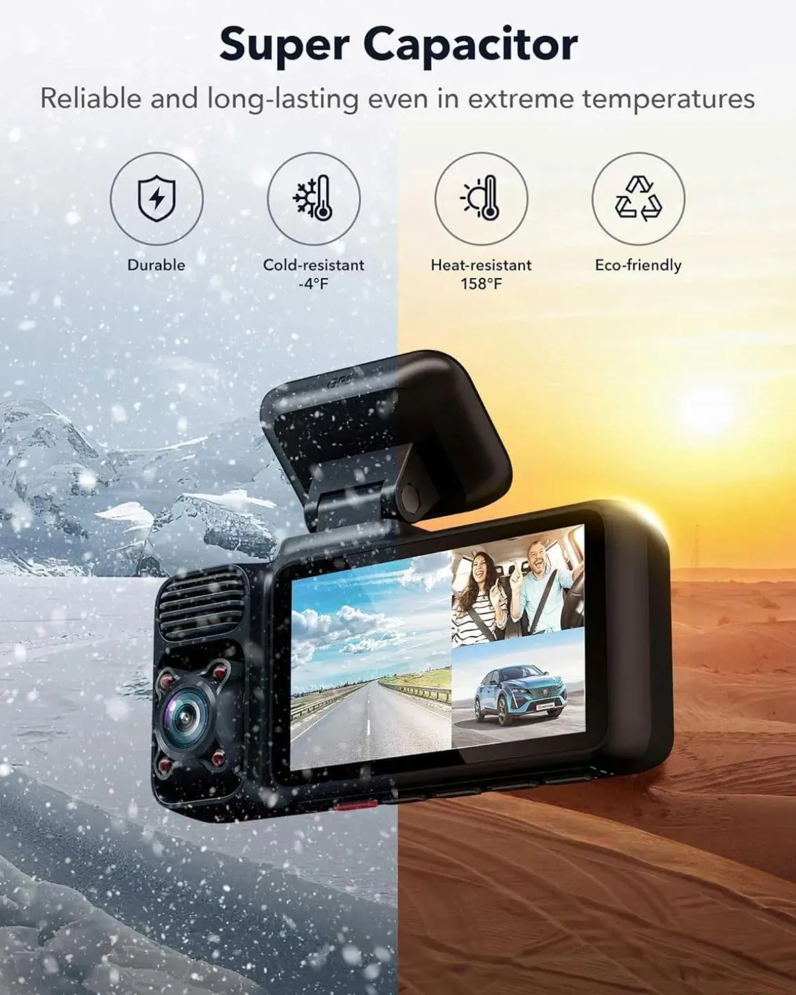 F17 3CH 4K Wifi GPS 64gb dashcam