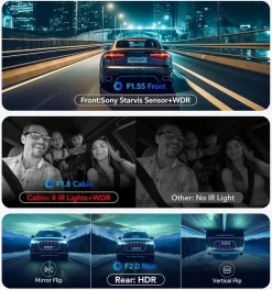 F17 3CH 4K Wifi GPS 64gb dashcam