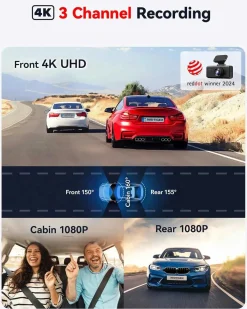F17 3CH 4K Wifi GPS 64gb dashcam