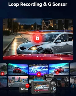 F17 Elite 3CH 4K Wifi GPS 128gb dashcam