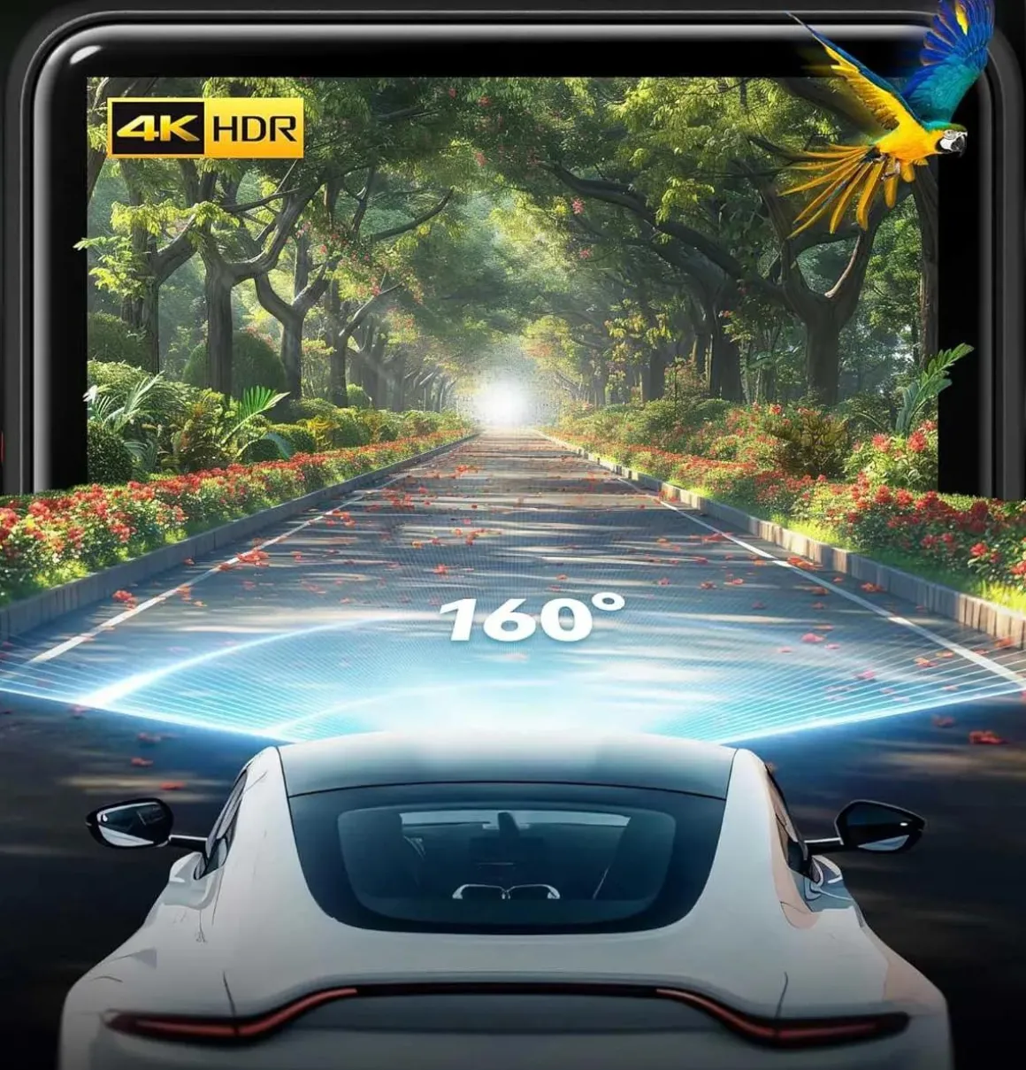 F4 4K Touch Wifi GPS 32gb dashcam