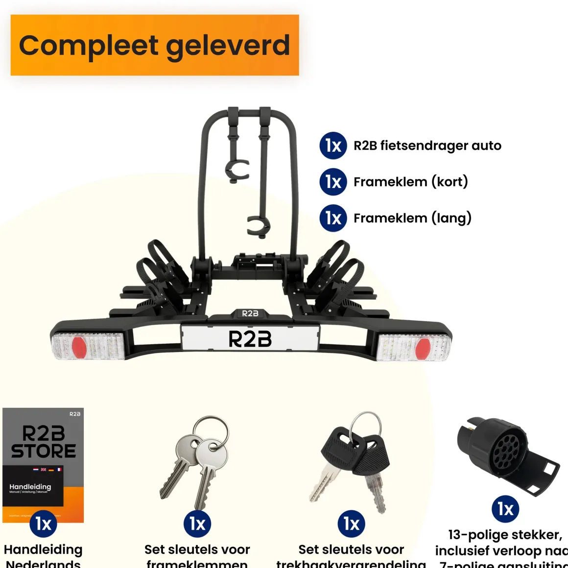 Fietsendrager Auto - 2 Fietsen Inklapbaar Trekhaak
