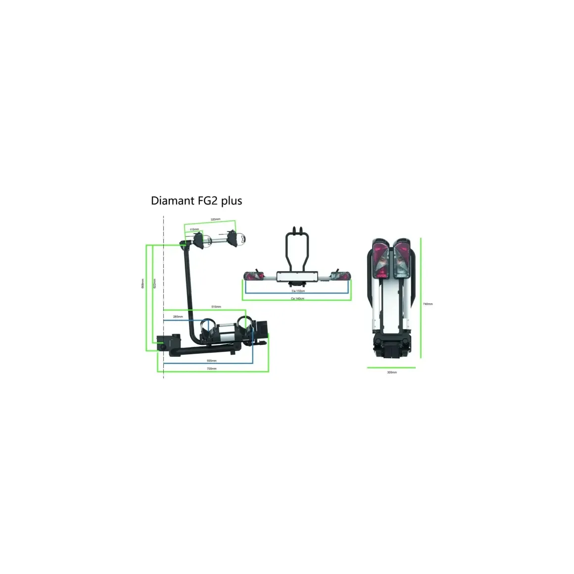 fietsendrager Diamant FG2 plus