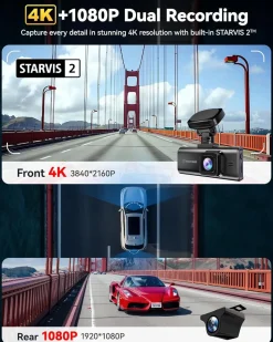 F7N Elite 4K Touch Wifi GPS 2CH 128gb dashcam