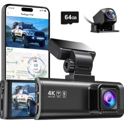 F7N 4K Wifi GPS 2CH 64gb dashcam