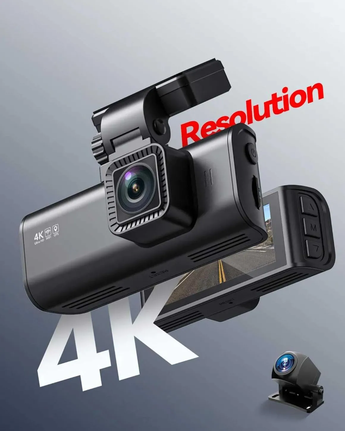 F7N 4K Wifi GPS 2CH 64gb dashcam