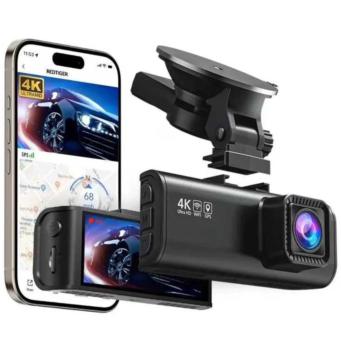 F7NP 4K Wifi GPS 2CH 128gb dashcam