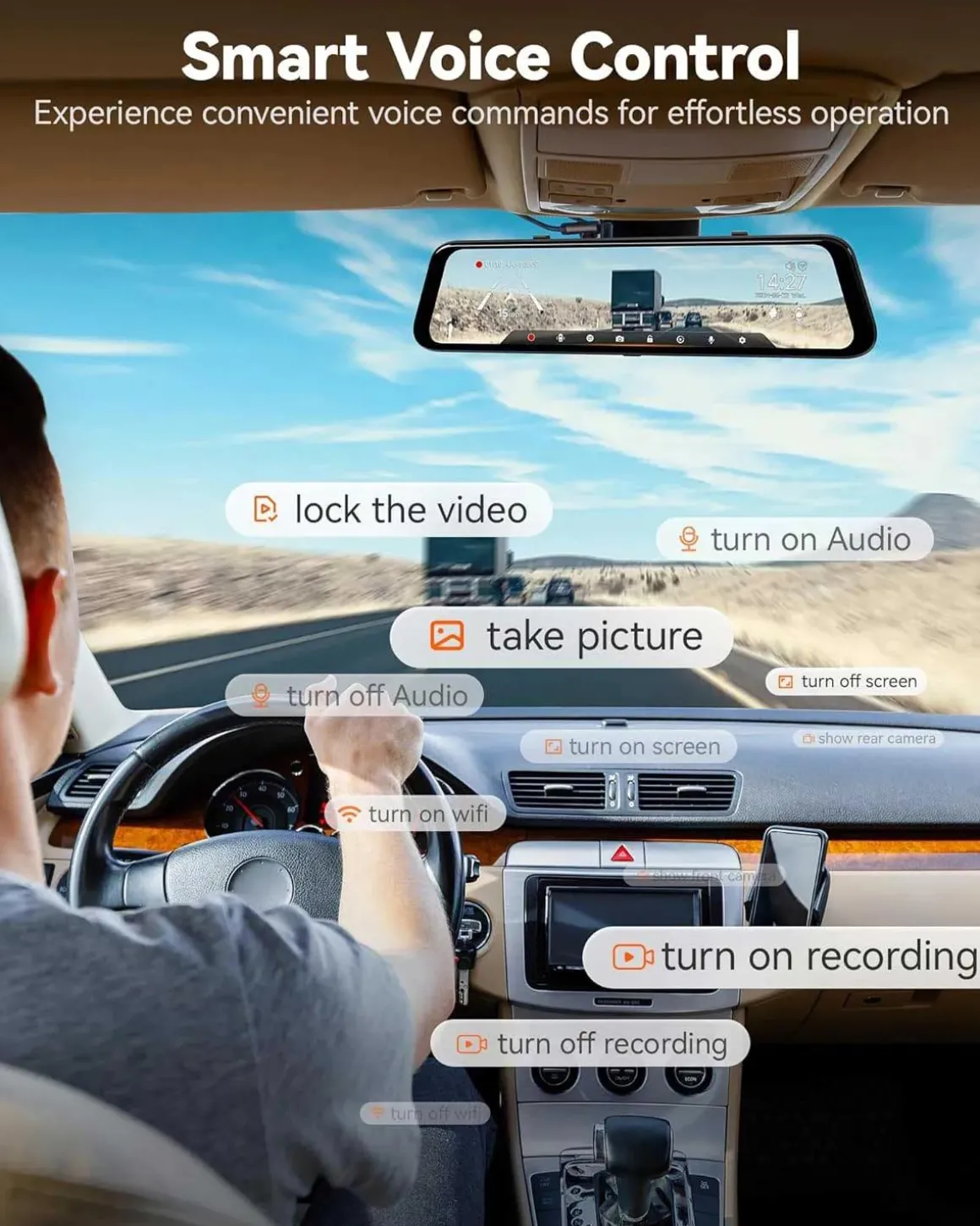 G850 Pro 4K Wifi GPS 64gb Mirror dashcam