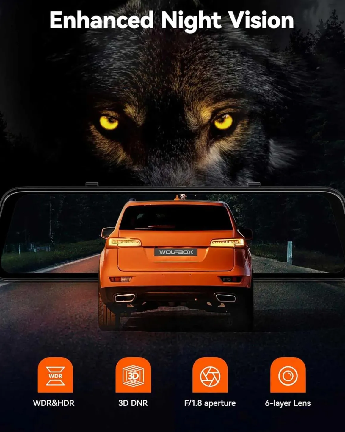 G850 Pro 4K Wifi GPS 64gb Mirror dashcam