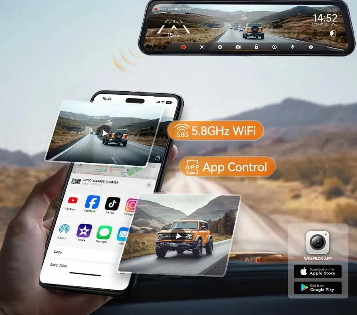 G900 Tripro cabin 3CH 4K Wifi GPS 256gb Mirror