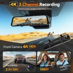 G900 Tripro cabin 3CH 4K Wifi GPS 256gb Mirror
