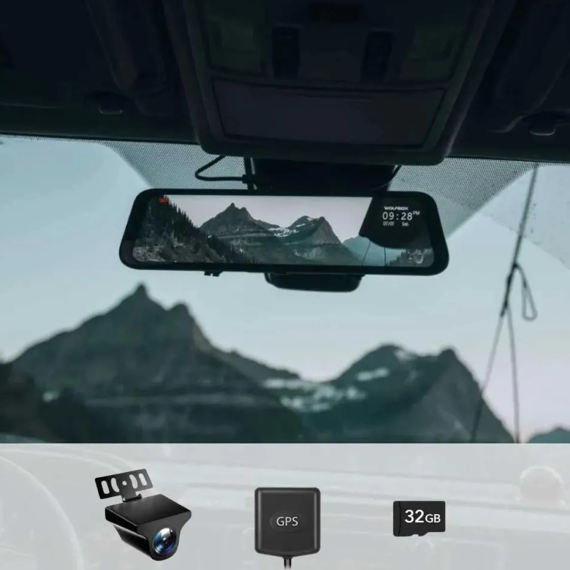 G840H 2K Wifi GPS 32gb Mirror dashcam
