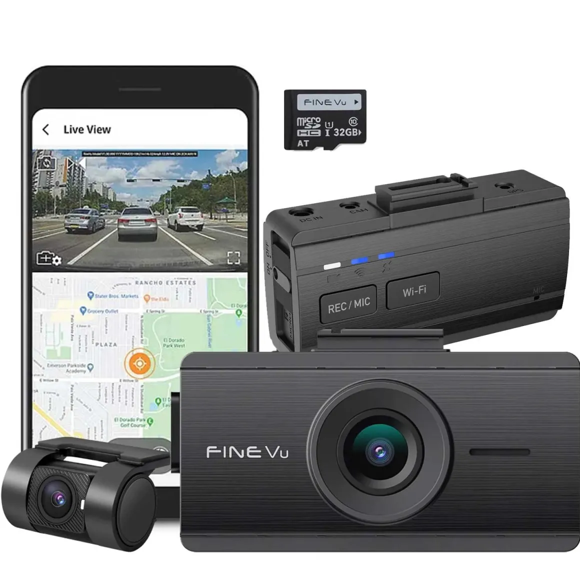 GX35 Cloud 2CH 2K Wifi GPS 32gb dashcam